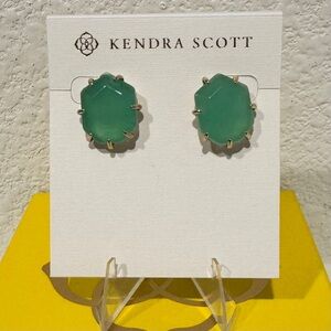 Must have!! Beautiful green chalcedony Morgan stud earrings by Kendra Scott